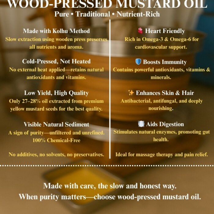 Wooden press Yellow mustard oil