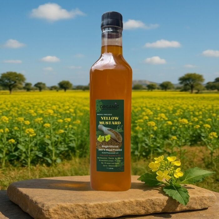 Wood pressed yellow mustard oil