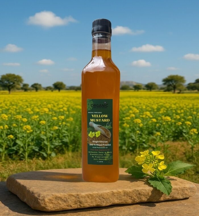 Wood pressed yellow mustard oil