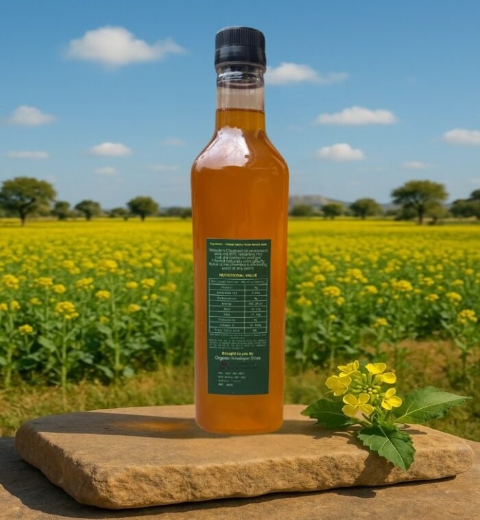 Wood pressed yellow mustard oil
